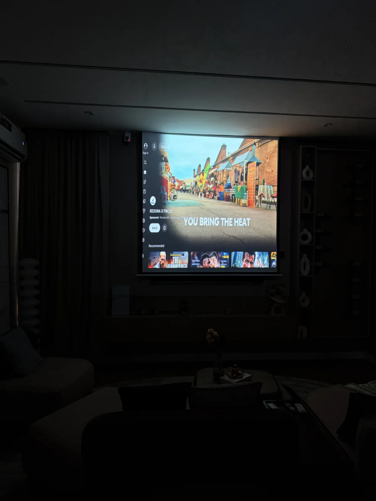 Lumina — cinema room, view 180