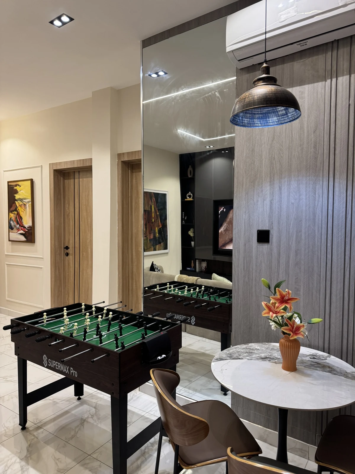 Veyra — dining corner and table football, view 211
