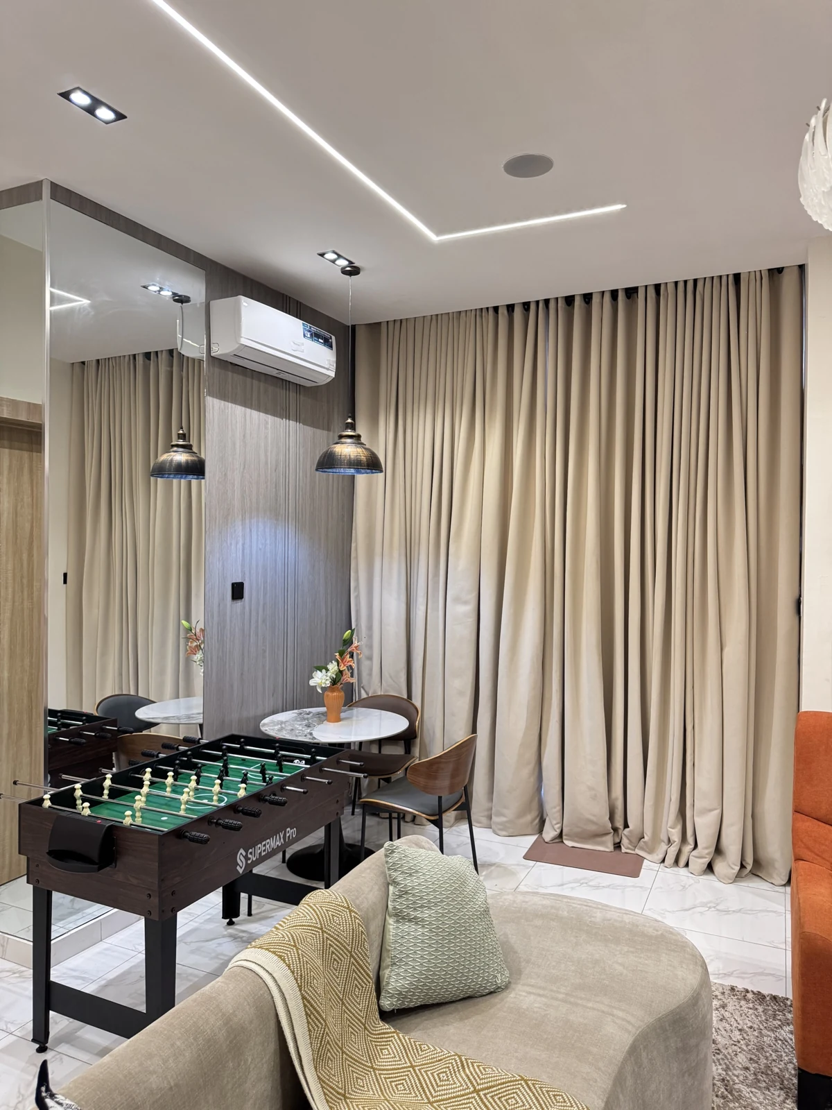Veyra — dining corner and table football, view 216