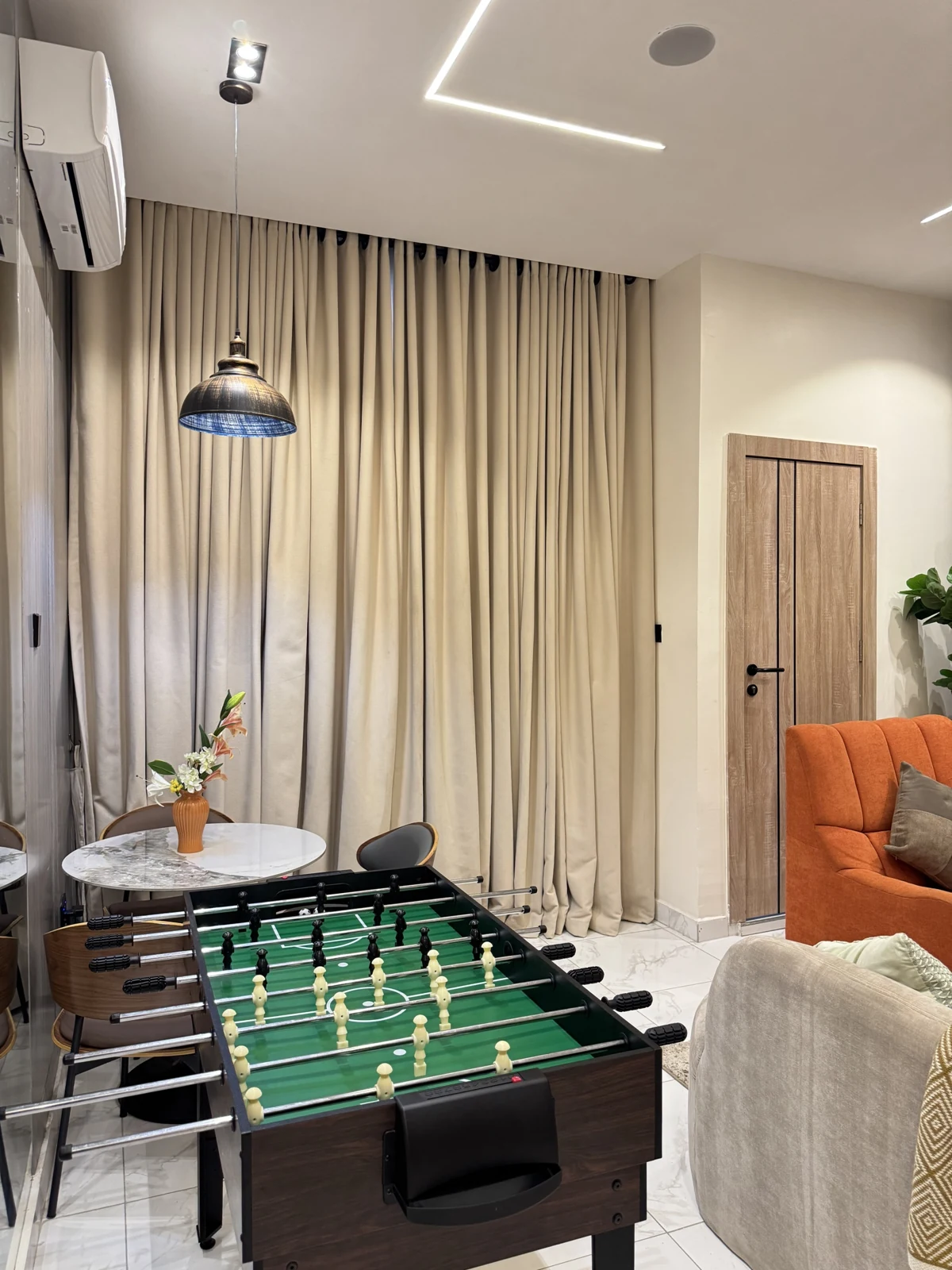 Veyra — dining corner and table football, view 219